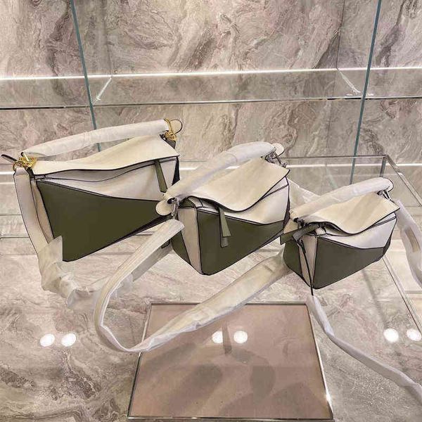 

bags woman splicing bag single loews shoulder leather portable family geometri