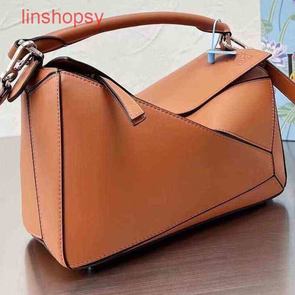 

luxury women loews bags color contrast cow leather geometric handheld single s yxfd