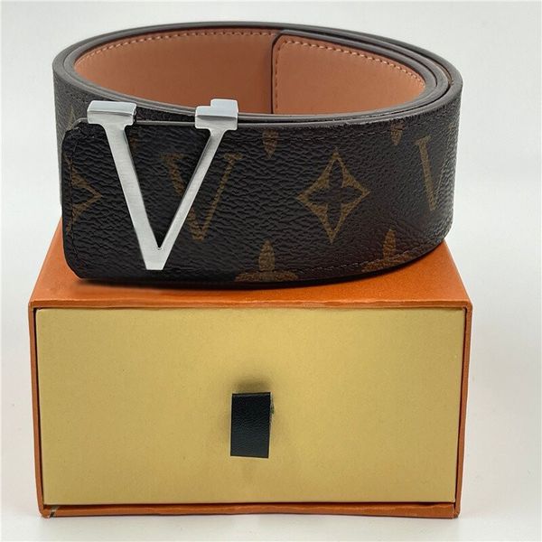 

belts fashion luxury designer belt plaid old flower striped leather mens and womens high-quality belts 3.8cm with box t2302033, Black;brown