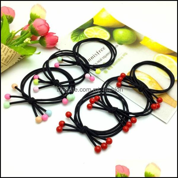 

hair rubber bands style high elasticity hair rubber bands simple black bow ropes red or colorf beads ring for girl women 60 mjfashion dhmai, Pink
