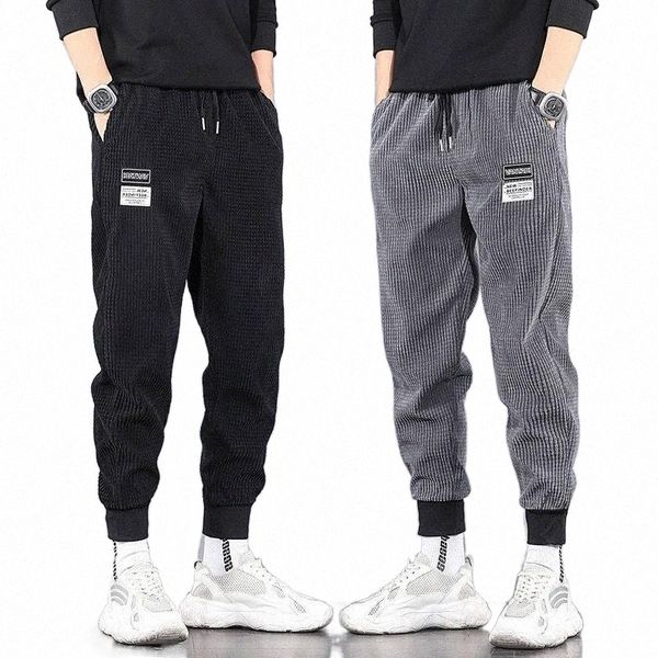 

men's pants men's pants men winter sports jogging keep warm thicken corduroy black long loose cargo vintage fashion casual plus si
