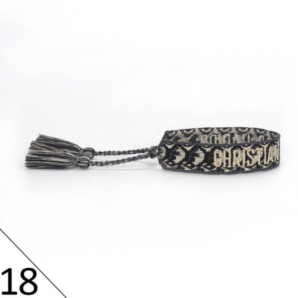 

luxury brand braided bracelet adjustable woven friendship bangle for womens mens designer letter embroidery rope bracelets jewelry gift code, Golden;silver