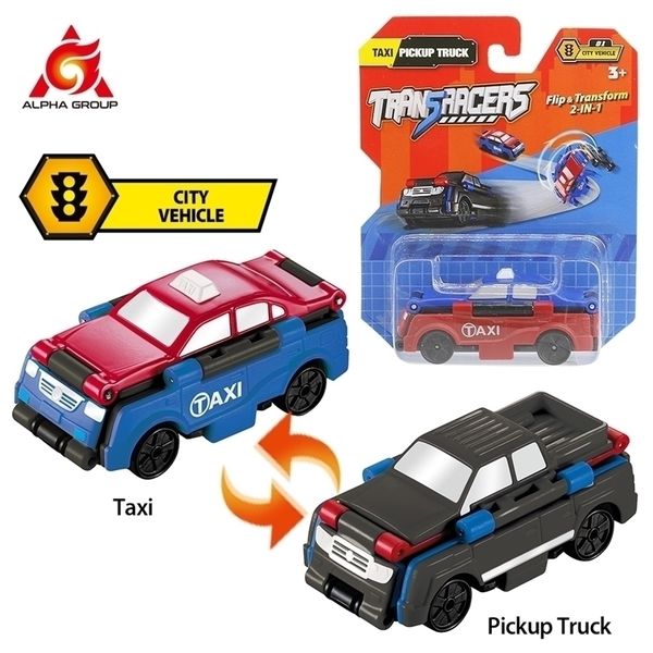 

action toy figures transracers 13 types 2in1 transforming city vehicles mini flip transformed two types pocket car kid toy birthday gifts 22