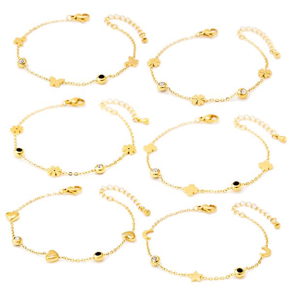 

various design clover pendant necklace charm bracelet for women gift, Golden;silver
