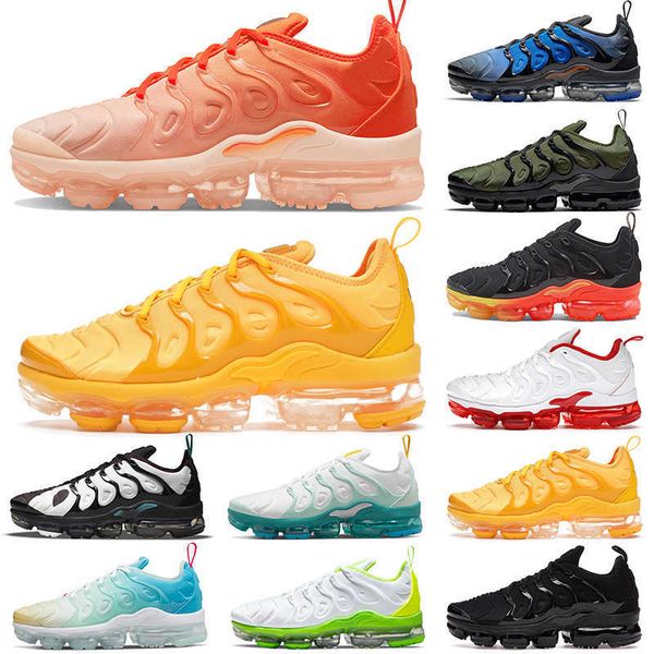 

plus tn running shoes tns men women triple black orange gradients volt yolk olive obsidian shark mens trainers outdoor sports sneakers