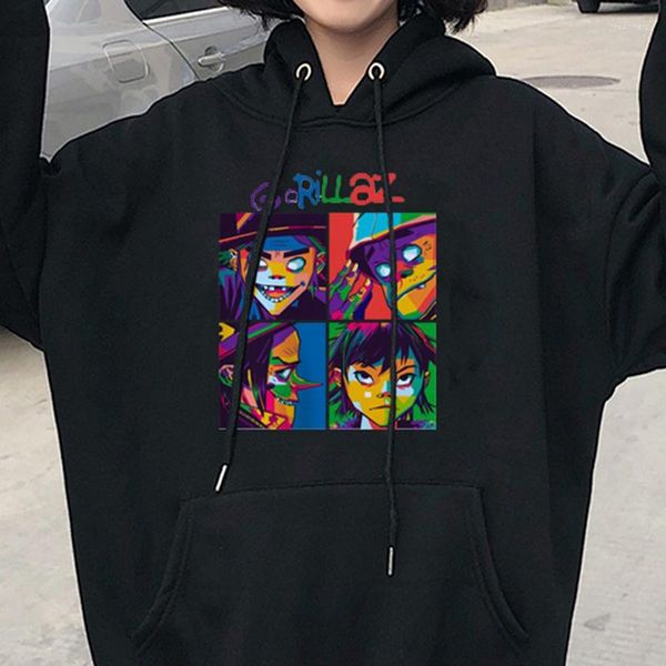 

men's hoodies autumn winter music print hoodie women's pullover streetwear hip-hop men sweatshirts brand band clothing, Black