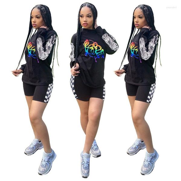 

women's tracksuits 2022 summer women's clothing full body positioning printing temperament commuting 2-piece set for women, Gray