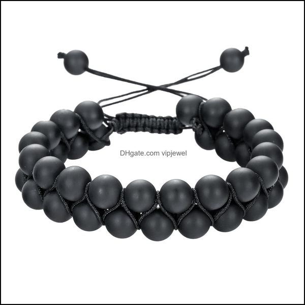 

beaded strands bead chakra bracelet 7 chakras healing crystals yoga stone beads bracelets meditation relax anxiety bangle for womens dhvnj, Black