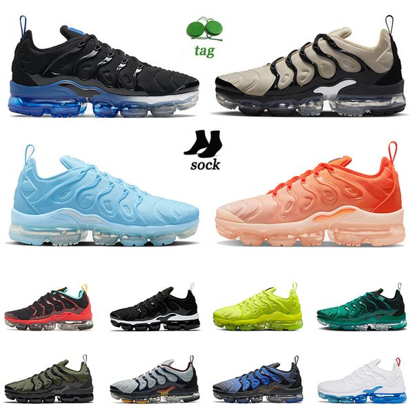 

2022 tuned tn plus running shoes tnplus tns sneakers vapourmx orange gradients black white university blue red beige tennis ball mens womens