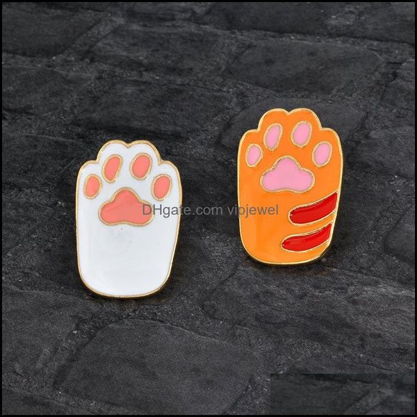 

pins brooches dog paw enamel pin lapel badge jewelry cat pet lover backpack metal decoration bag button broach drop delivery 2021 vip dhb9w, Gray