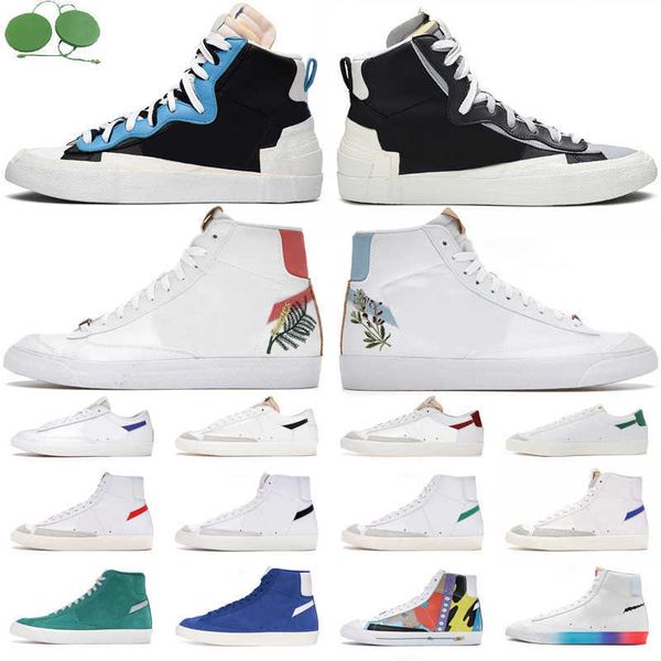 

running shoe run wholesale blazer mid 77 men high low flora pack indigo catechu cool grey multi suede nature green mens womens trainers outd
