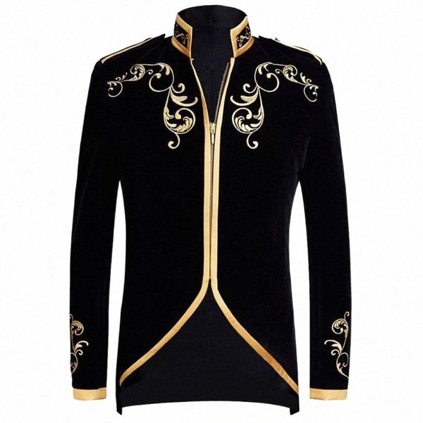 

men's suits & blazers men's suits & blazers mens stylish court prince black velvet gold embroidery blazer suit jacket wedding groo, White;black