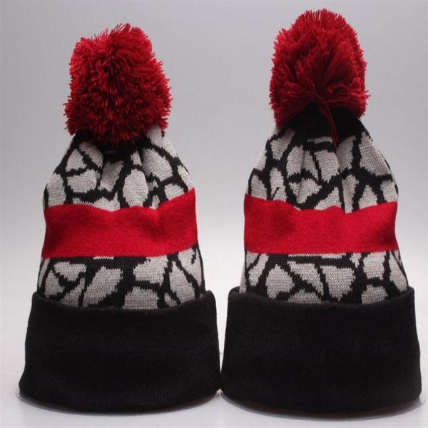 

winter beanie knitted hats sports teams baseball football basketball beanies caps women& men pom fashion winter caps304z, Blue;gray