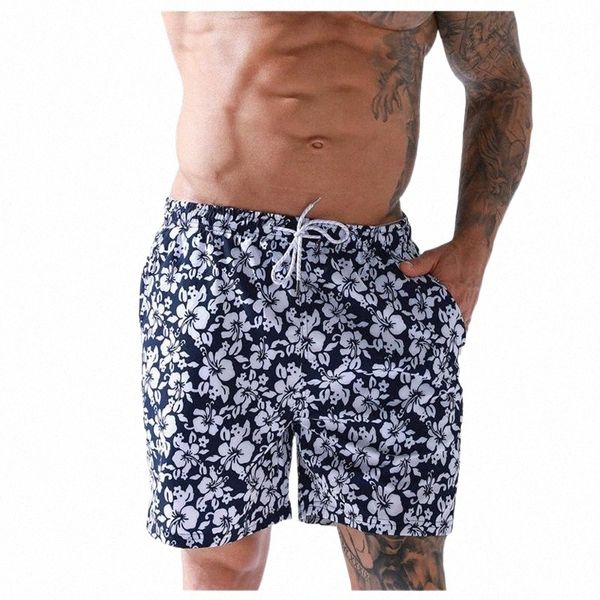 

men's shorts men's shorts man 2021 vacation beach foral print loose breathable elastic waist summer men workout pants casual all-m, White;black