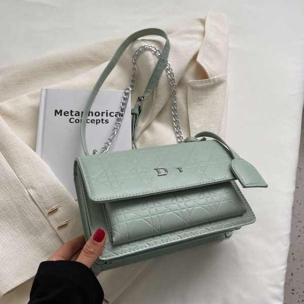 

designer di bag tote shoulder handbag fashion luxurious messenger leather mens womens new casual style crossbody rhombus chain bag