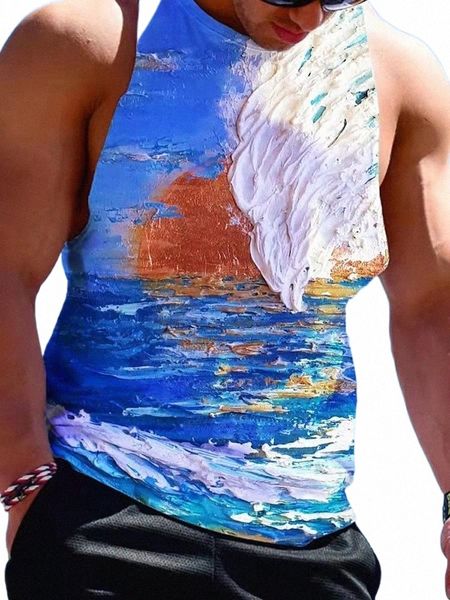 

men' tank men' tank summer vintage pattern printing men 2022 casual sleeveless tee shirts for mens fashion o-neck pullover str, White;black