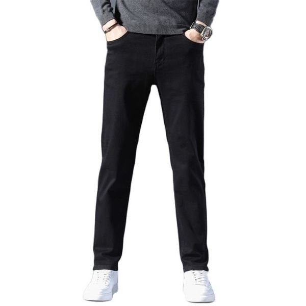 

mens jeans spring summer classic men homme pantalones hombre soft black biker masculino denim overalls pants 220831, Blue