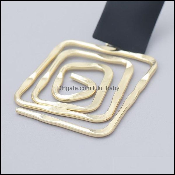 

charm fashion simple metal back shape geometric charm earrings womens creative drop retro party jewelry accessories 20220228 lulubaby dhygr, Golden