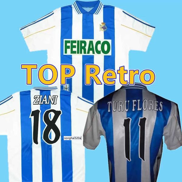 

jerseys 1999 2000 deportivo de la coruna retro soccer jersey 98 00 depor home vintage makaay mauro silva fran djalminha classic football shi, Black;yellow