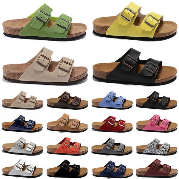 

designer sandals birk arizona gizeh platform vegan flip flops slides slippers cork beach shoes muti-colors size 34-46, Black