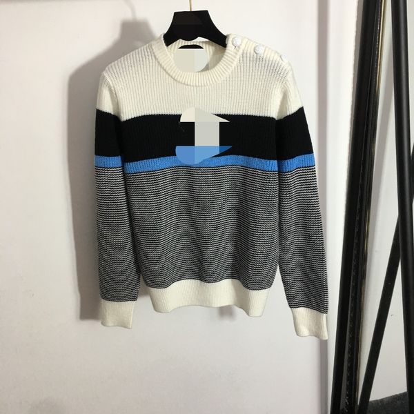 

812 l 2022 autumn women's sweaters white crew neck long sleeve meiyi, White;black