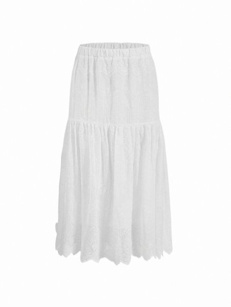 

skirts mod elastic waist ruffle hem skirt 2022 new a8cu#, Black