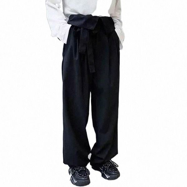 

men's pants men's pants hip hop wide leg straight spring loose casual fashion personalized mop multipurpose a0pi#, Black