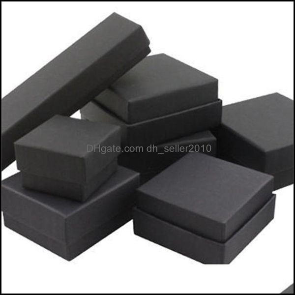 

jewelry boxes square/rec jewelry organizer box for earrings necklace bracelet display gift holder packaging cardboard boxes black 922 dhtio, Black;white