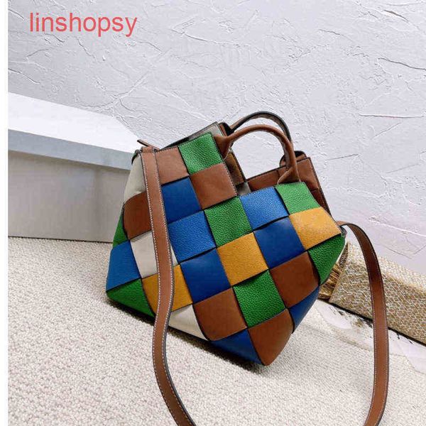 

bag woven loewss bags fashion handbag woman shoulder plaid basket 2022 large c w1yp