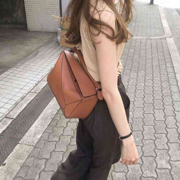 

bags woman 2022 bag spring loews puzzle leather portable fashion geometric des