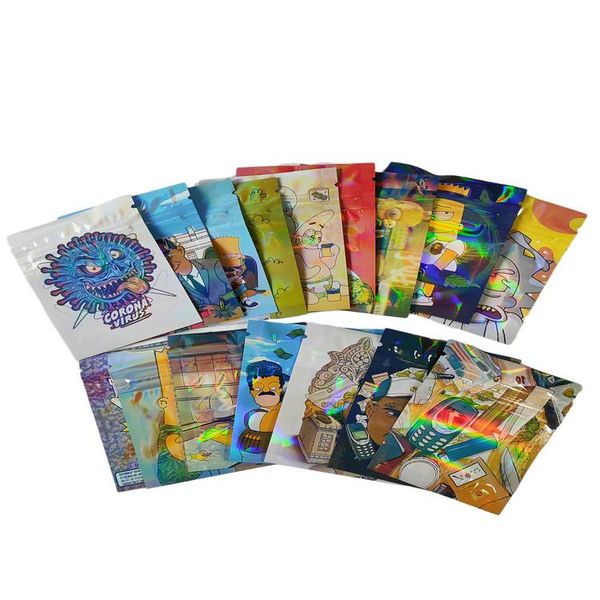 

packing bags 1 g holographic mylar 6x8cm 79cm 3 side seal plastic zipper bag with clear window back jllavj