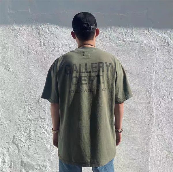 

tee mens t-shirt gallerydepts american high street retro classic slogan cotton loose couple round neck short sleeve tshirt chaoxia, White;black