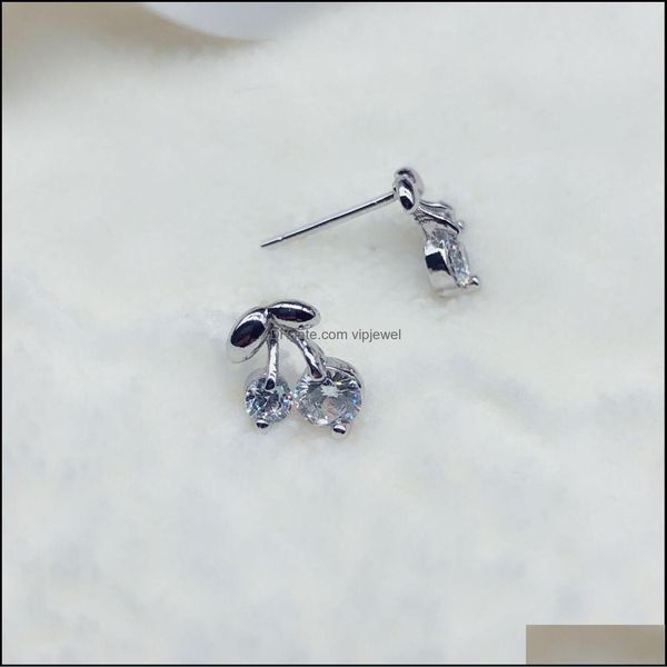 

stud wedding stud earrings for women jewelry wholesale accessories plated sier cute fruit drop delivery 2021 vipjewel dhu2n, Golden;silver