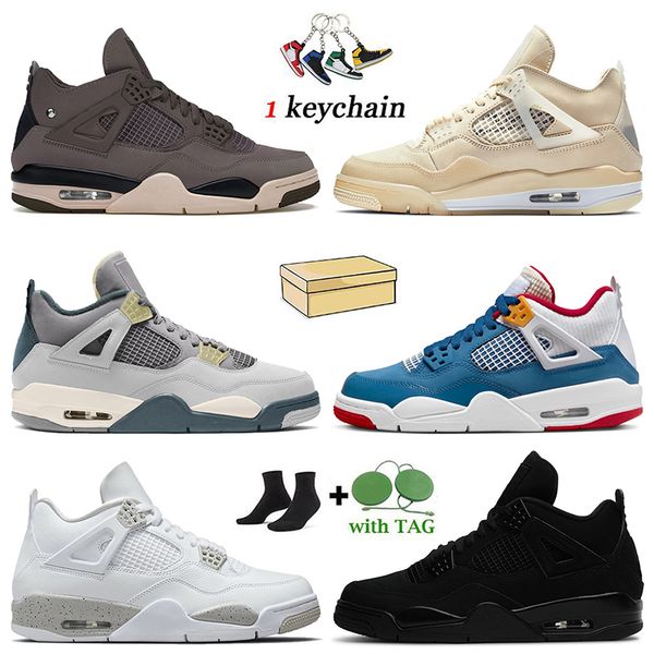 

2022 women mens 4 basketball shoes sail messy room jumpman 4s a ma maniere craft canvas black cat white oreo university blue red thunder tra