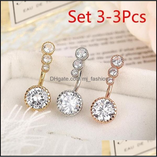 

navel bell button rings seller navel rings belly button ring barbell piercing for women body jewelry 532 t2 drop deli mjfashion dhdgv, Silver