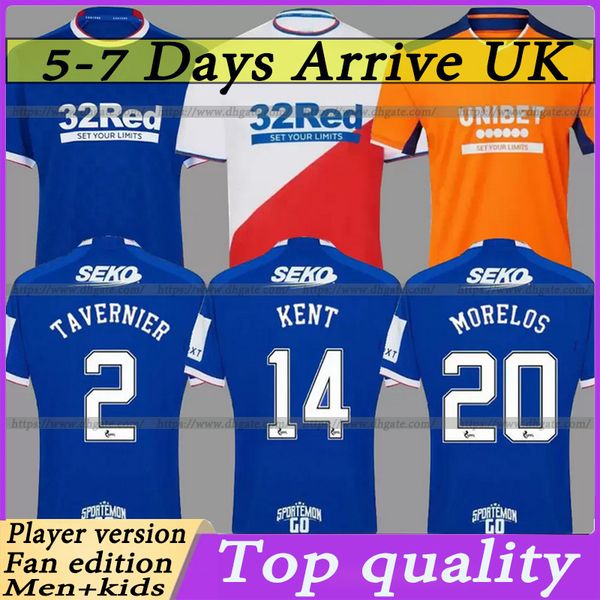 

2022 2023 rangers fc soccer jerseys glasgow legends home away 21 22 23 defoe hagi barker kent tavernier third football shirts, Black;yellow