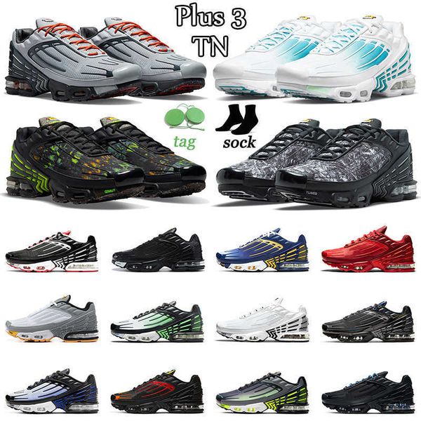 

tn plus 3 running shoes tns men triple white black iridescent ghost green aqua graphic prints laser blue multi-symbol mens women trainers