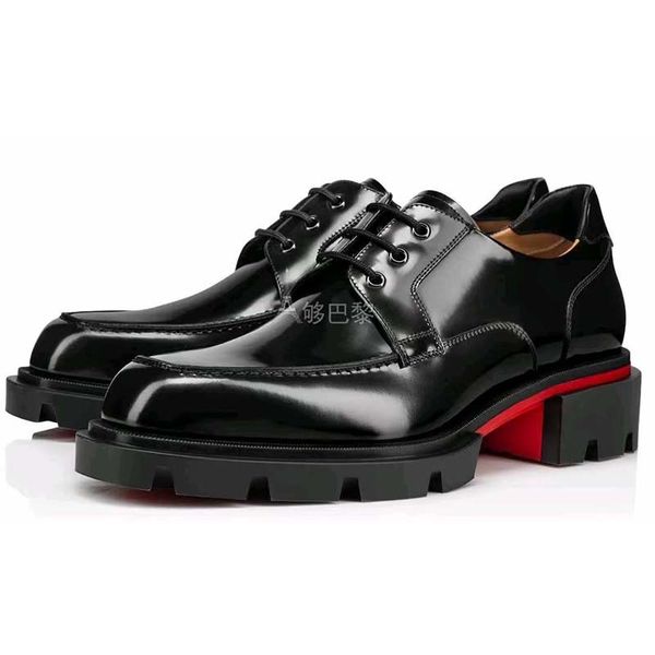 

our georges shoes spring/summer boot men's dress shoe leather boot casual shoes red soles winter men ankle b 336, Black