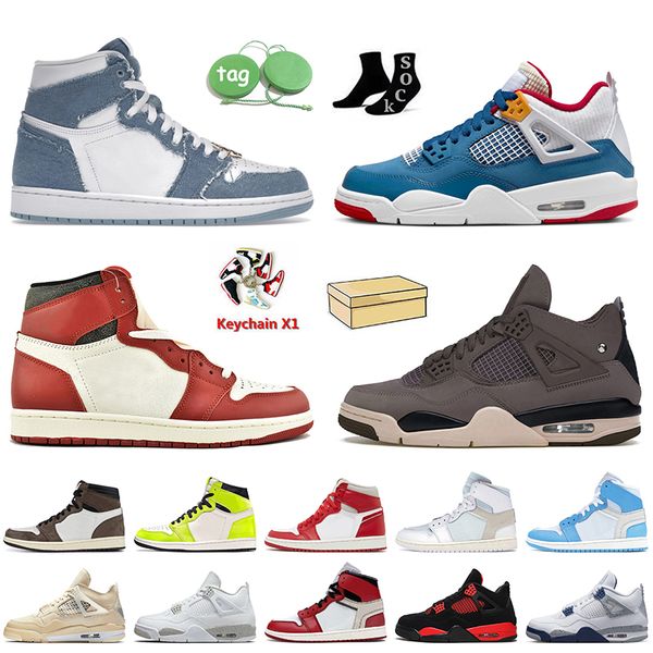 

denim 1 messy room 4s basketball shoes jumpman 4 1s chicago reimagined a ma maniere dark mocha midnight navy seafoam sail black cat with box