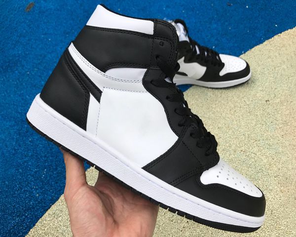 

authentic quality jumpman 1 high og basketball shoes 1s black white sports outdoor sneakers with original box