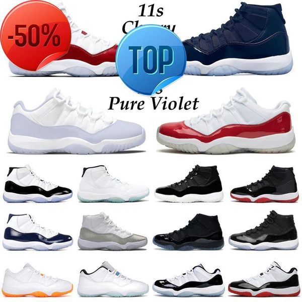 

boots 2022 jumpman 11 cherry basketball shoes men women 11s low pure violet midnight navy cool grey 25th anniversary bred concord 45 mens tr, Black