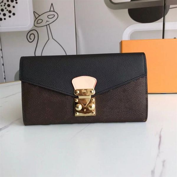 

classic designer wallet pallas wallets ladies leather zipper coin purse foldable card holder passport holders key case wit214j, Red;black
