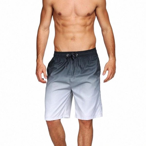 

men's shorts men's shorts gradient color casual beach summer straight loose slim fit comfortable lace up sports running short v6g6, White;black