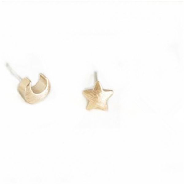 

stars stud earrings the moon compound new fashion women's lovely stud earring wholesale, Golden;silver