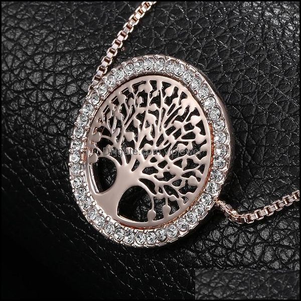 

link chain new fashion hollow tree of life bracelets for women adjustable sie stainless steel jewelry gift drop delivery 202 vipjewel dh6c5, Black
