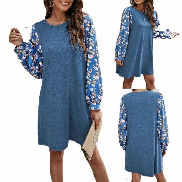 

casual dresses casual dresses 2021 harajuku dress long sleeve womens lantern retro small floral vestido de mujer n9rh#, Black;gray