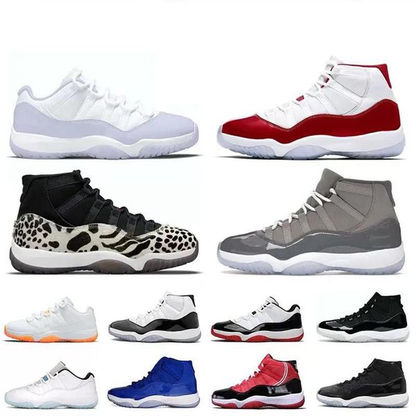 

shoe 11 11s basketball shoes jumpman designer animal instinct cherry xi legend blue low citrus cool grey space leopard print mens womens spo, Black
