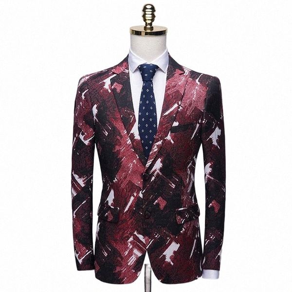 

men's suits & blazers men's suits & blazers asian size luxury fashion print blazer boutique printing jacquard slim jacket business, White;black