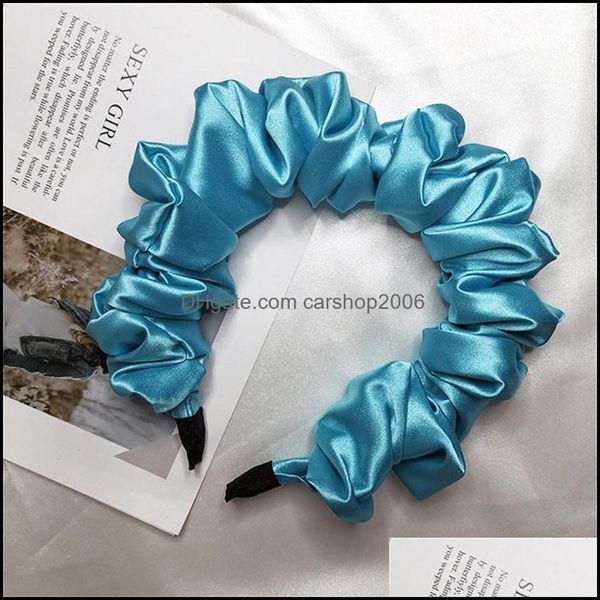 

headbands new fashion solid color headband silk cloth hair bands for women girls handmade hairband hoop accessories headwear 841 r2 d dhuv2, Silver