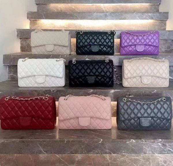 

women cowhide shoulder chain bag clutch flap handbag totes bags wallet check thread purse letters solid hasp waist square stripes designer c